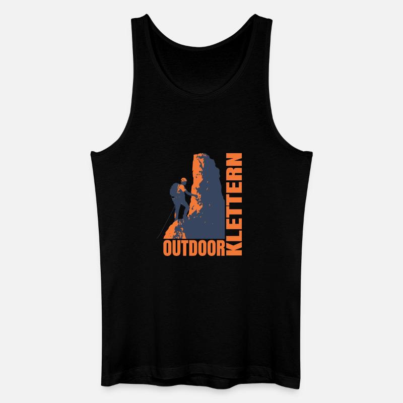 Outdoor Klettern - Männer Bio Tank Top - Schwarz