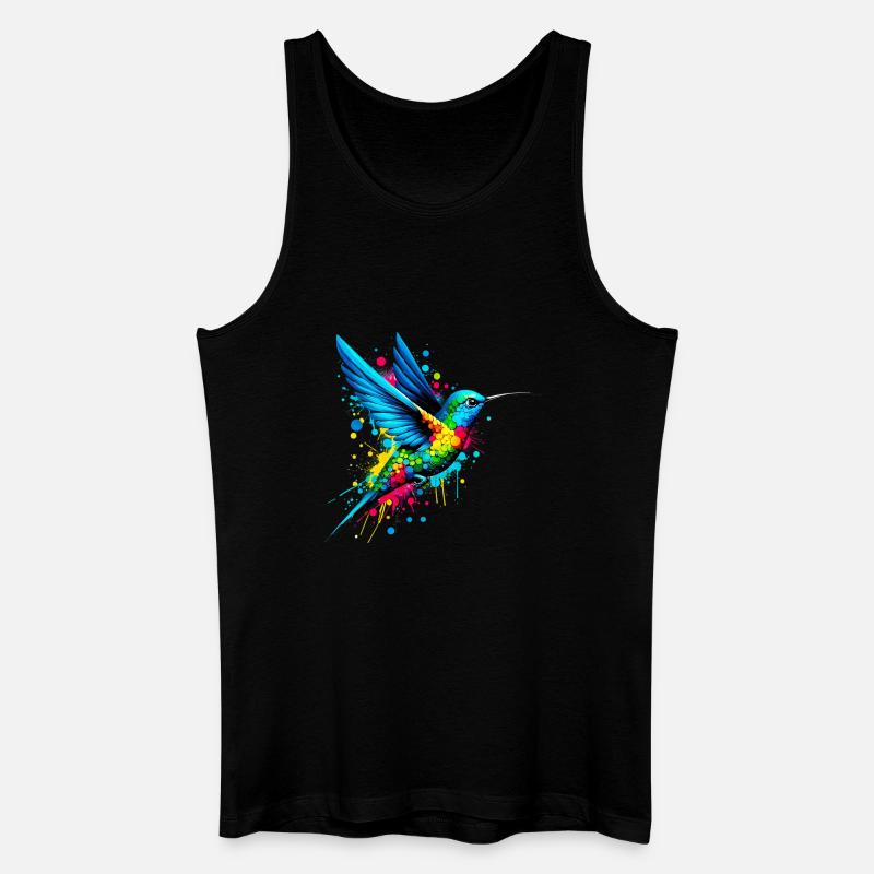 Kolibri - Männer Bio Tank Top - Schwarz