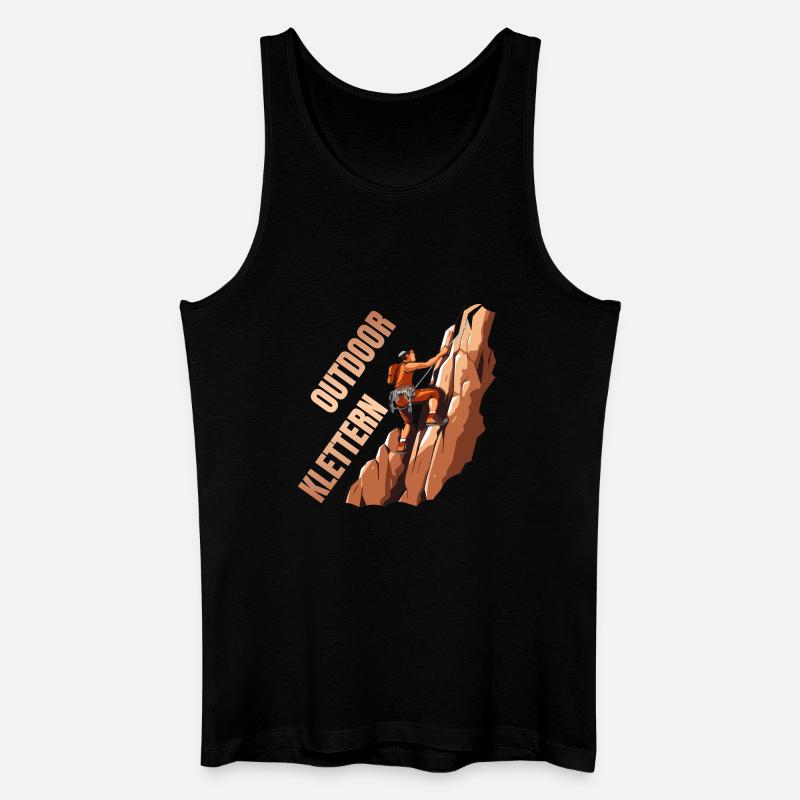 Outdoor Klettern - Männer Bio Tank Top - Schwarz