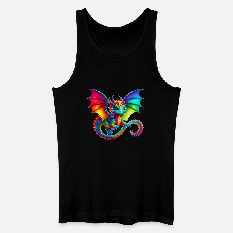 Drache - Männer Bio Tank Top - Schwarz