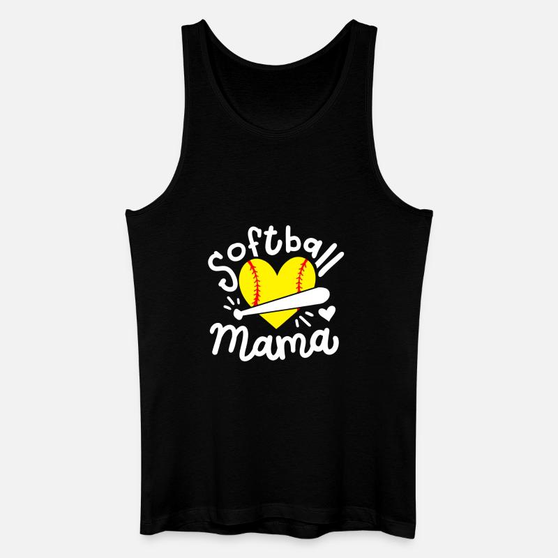 Softball Mama - Männer Bio Tank Top - Schwarz