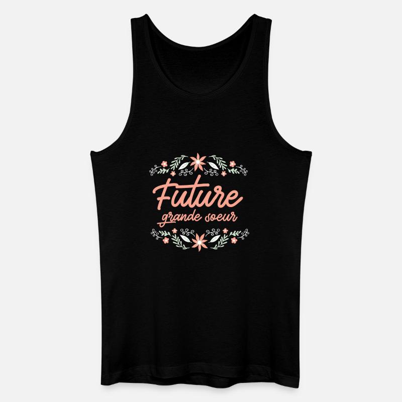 Die zukünftige große Schwester - Männer Bio Tank Top - Schwarz