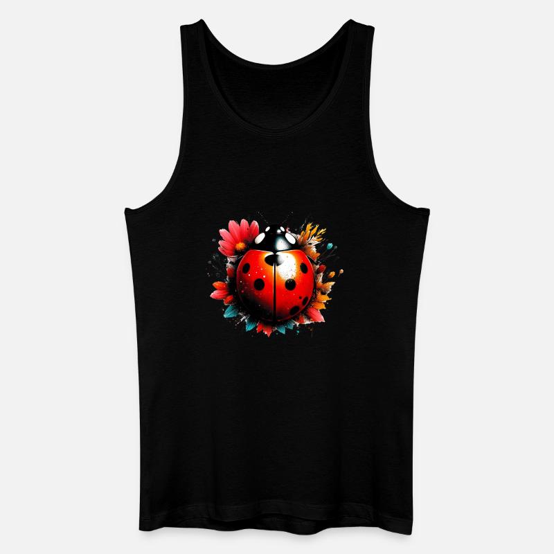 Marienkäfer - Männer Bio Tank Top - Schwarz