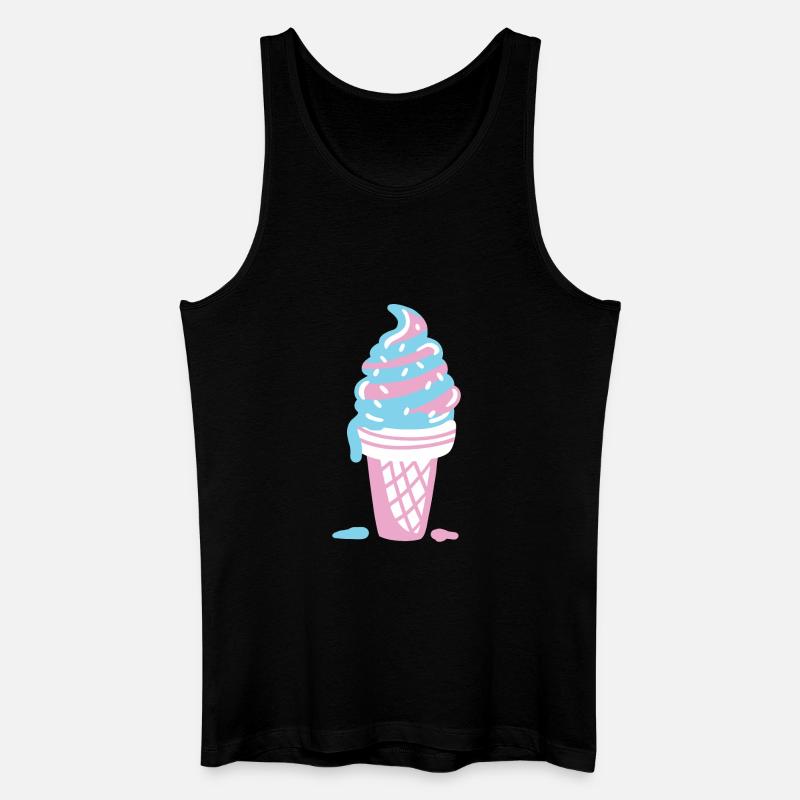 Eis Eiscreme - Männer Bio Tank Top - Schwarz