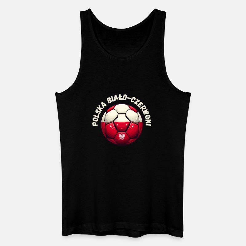 Polnischer Fußball - Männer Bio Tank Top - Schwarz