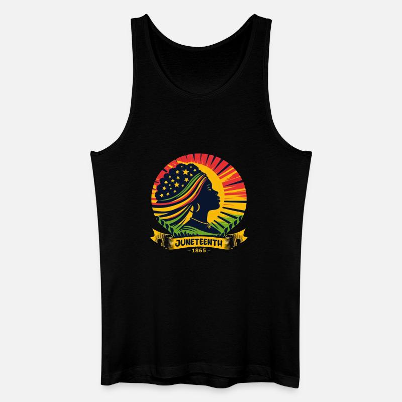 Juneteenth feiern: Freiheit, Erbe, Einheit - Männer Bio Tank Top - Schwarz