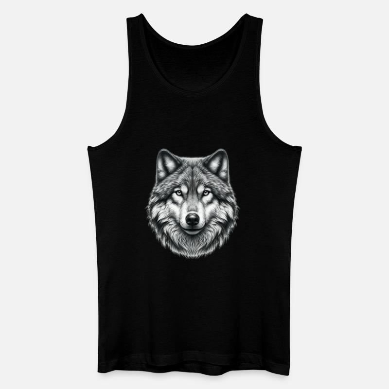Wolf - Men’s Organic Tank Top - black