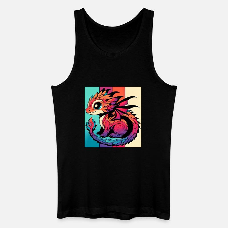 Drache - Männer Bio Tank Top - Schwarz