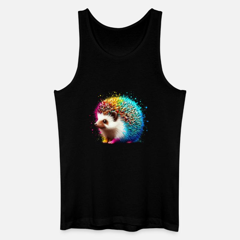 Igel - Männer Bio Tank Top - Schwarz