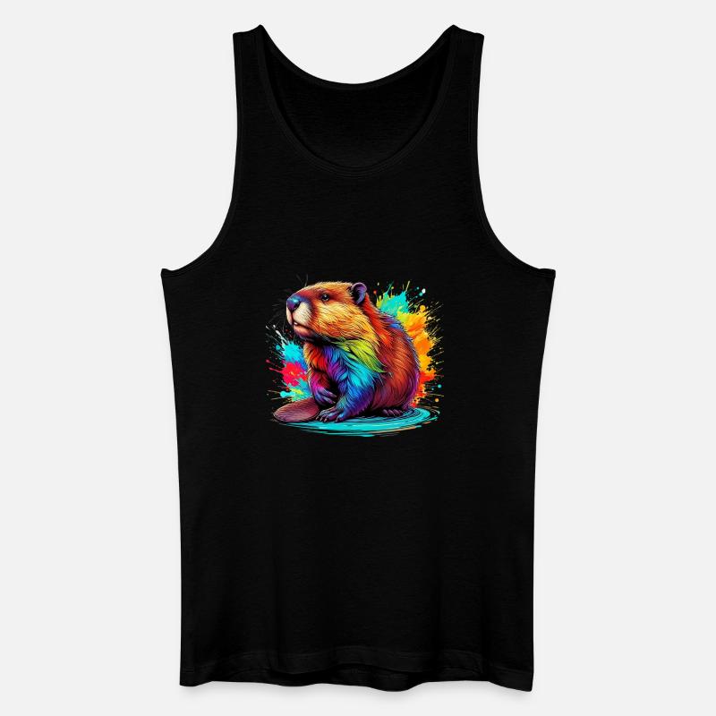 Bieber - Männer Bio Tank Top - Schwarz
