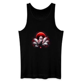 Crimson Kitsune Moon - Men’s Organic Tank Top - black - Front