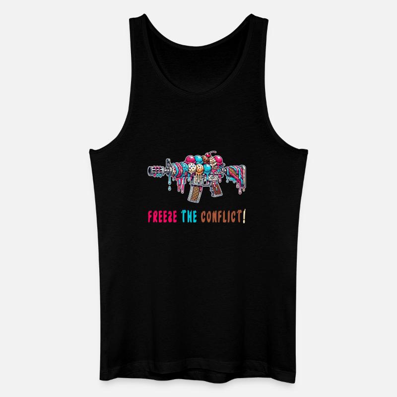 Konflikt eingefrieren Eiscreme - Männer Bio Tank Top - Schwarz