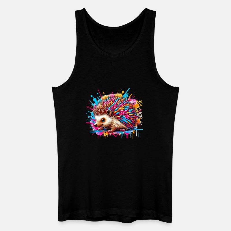 Igel - Männer Bio Tank Top - Schwarz
