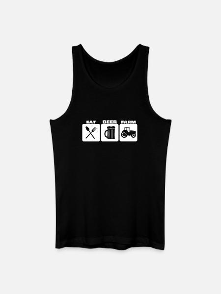 EAT, DRINK, FARM ... farmer basic needs - Men’s Organic Tank Top - black