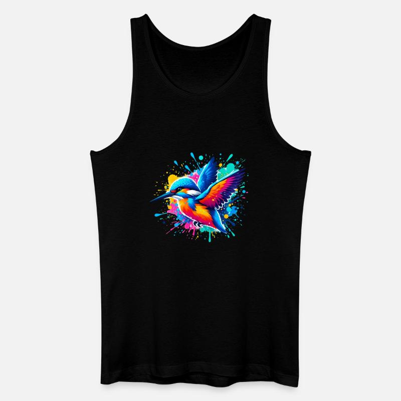 Eisvogel - Männer Bio Tank Top - Schwarz
