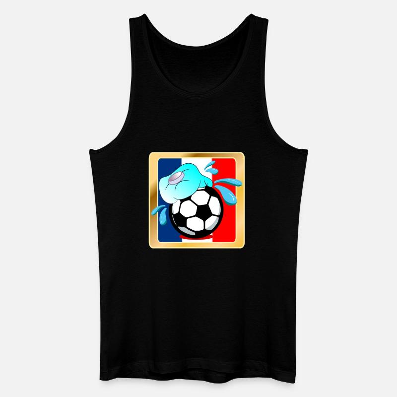 Frankreich Sommerfußball - Männer Bio Tank Top - Schwarz