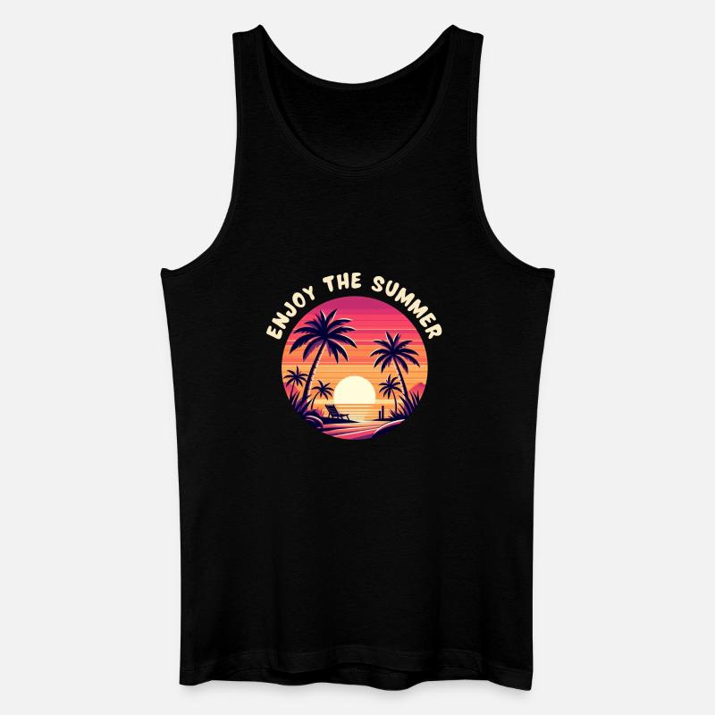 Genießen Sie den Sommer - Männer Bio Tank Top - Schwarz