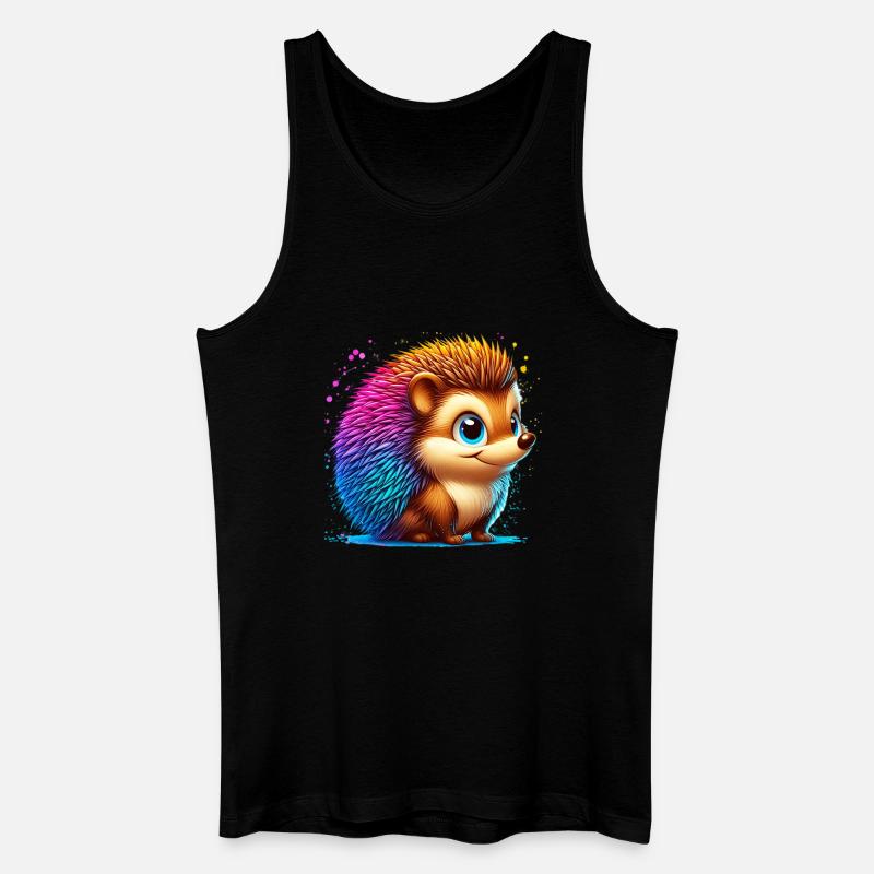Igel - Männer Bio Tank Top - Schwarz