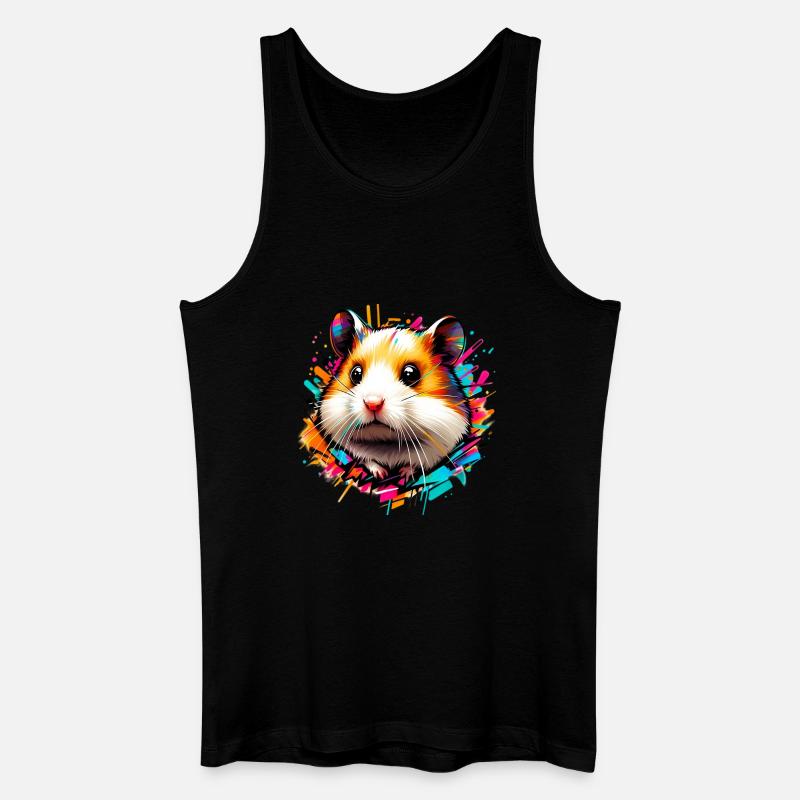 Hamster - Männer Bio Tank Top - Schwarz