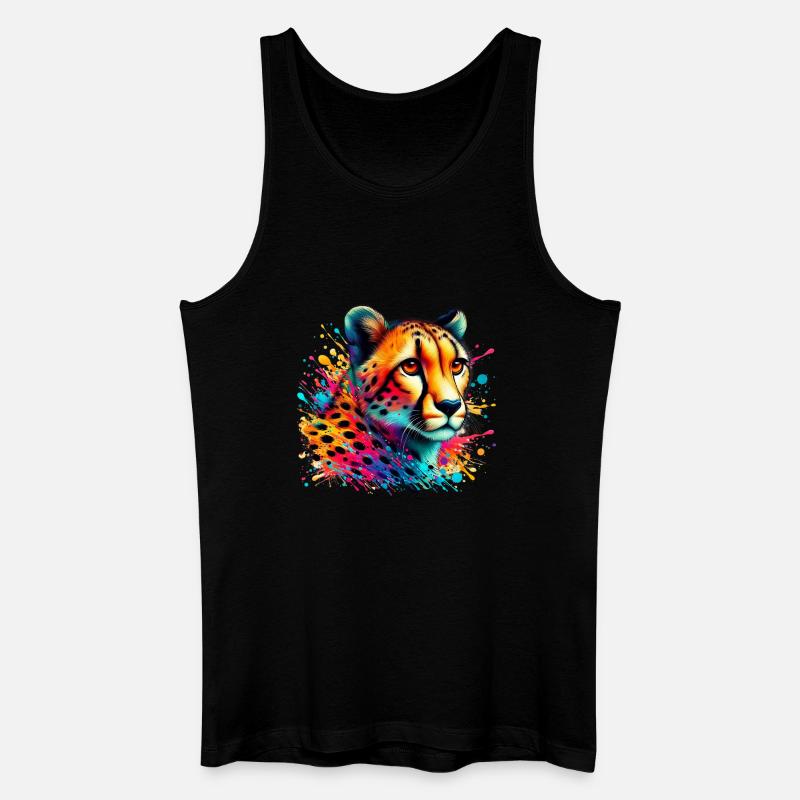 Gepard - Männer Bio Tank Top - Schwarz