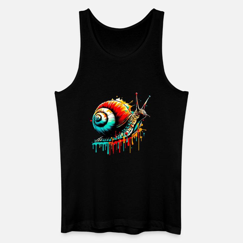 Schnecke - Männer Bio Tank Top - Schwarz