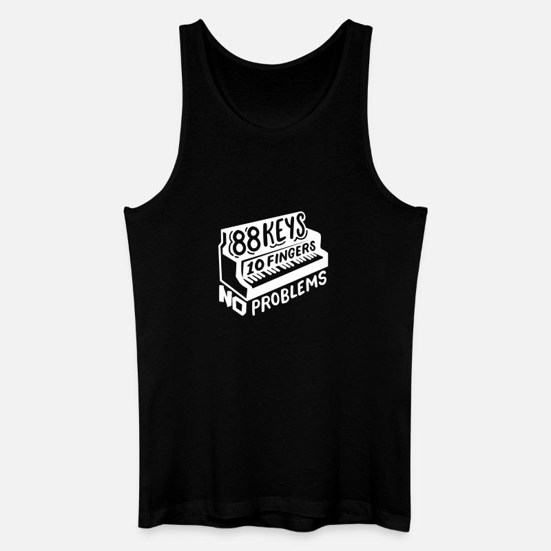 Piano Pianist - Männer Bio Tank Top - Schwarz