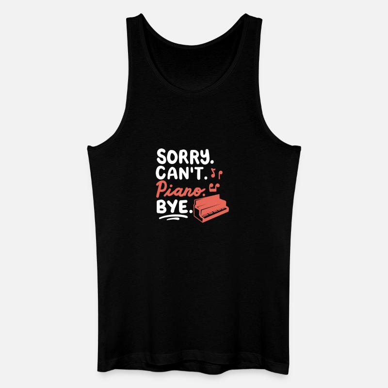 Piano Pianist - Männer Bio Tank Top - Schwarz
