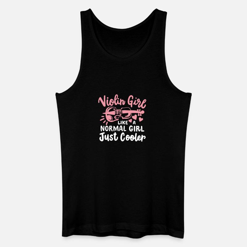 Geige Geigerin - Männer Bio Tank Top - Schwarz