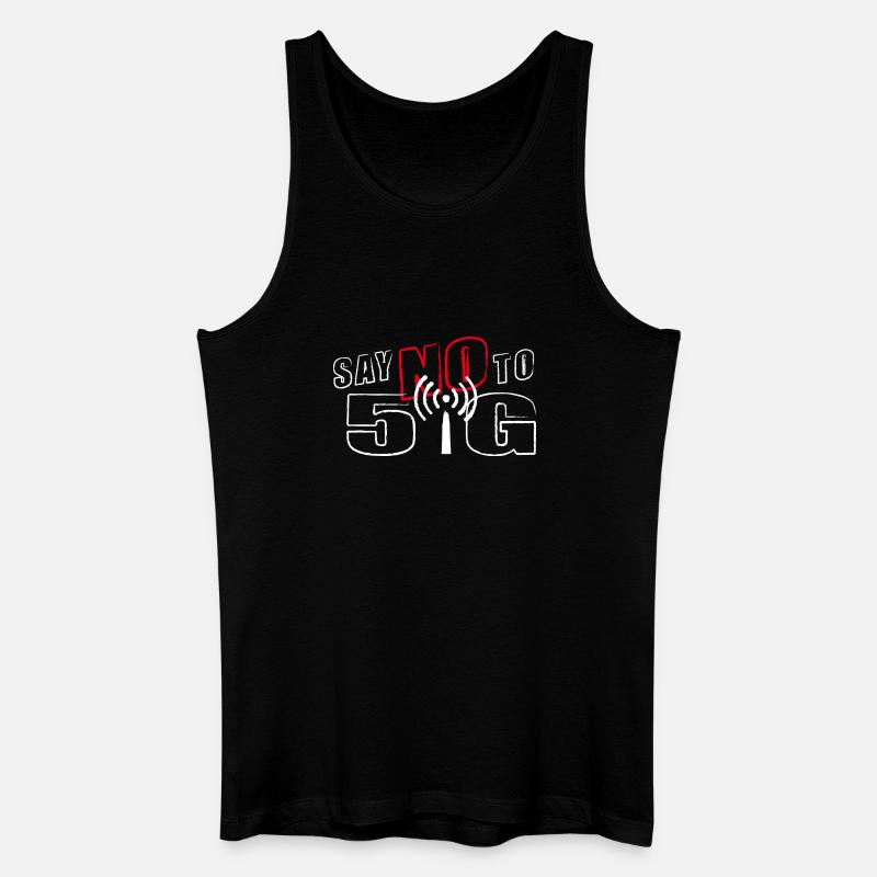 SAY NO TO 5G - Männer Bio Tank Top - Schwarz