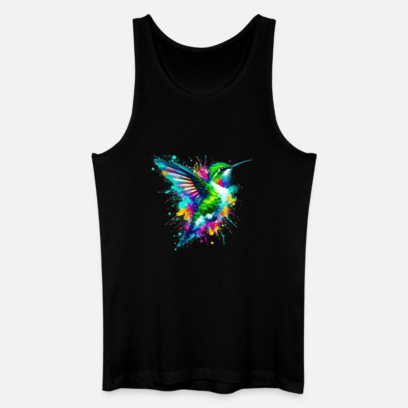 Kolibri - Männer Bio Tank Top - Schwarz