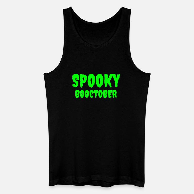 Spooky Booctober Jack-O'-Lantern Design - Männer Bio Tank Top - Schwarz