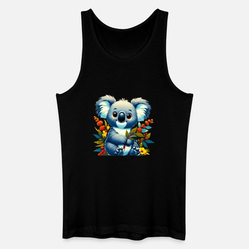 Koala - Männer Bio Tank Top - Schwarz