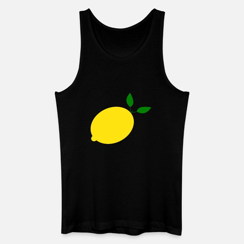 Zitrone Limone Limette - Männer Bio Tank Top - Schwarz