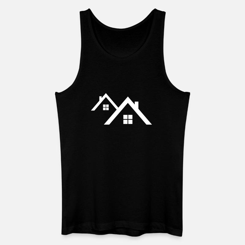 Dach - Männer Bio Tank Top - Schwarz