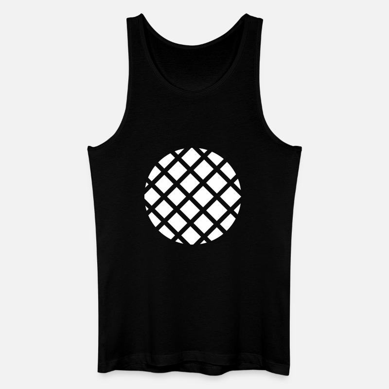 Kreis-Kreis-Raster - Männer Bio Tank Top - Schwarz