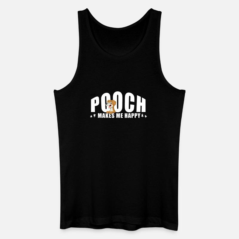 MY POOCH makes me happy - Männer Bio Tank Top - Schwarz