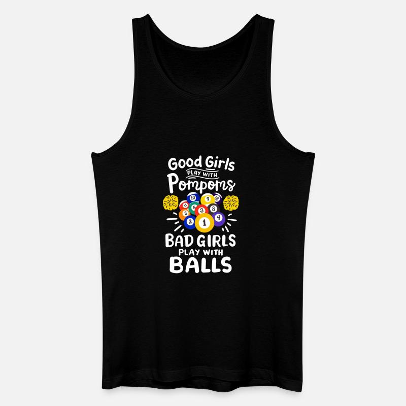 Pool Billard Spieler Mädchen - Männer Bio Tank Top - Schwarz