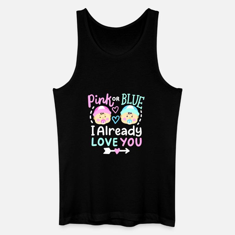 Pink oder Blau Gender-Reveal-Party - Männer Bio Tank Top - Schwarz
