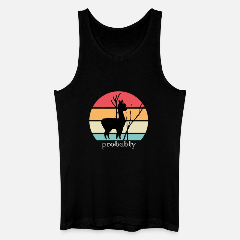 Alpaka - Männer Bio Tank Top - Schwarz