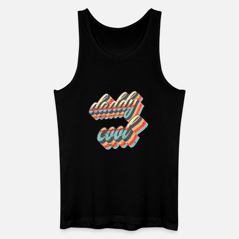 Daddy Cool Retro Straps - Männer Bio Tank Top - Schwarz