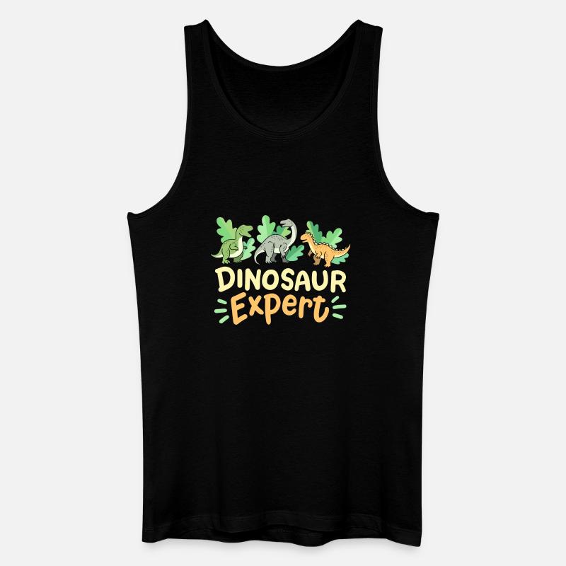 Dinosaurierliebhaber Dinosaurierexperte - Männer Bio Tank Top - Schwarz