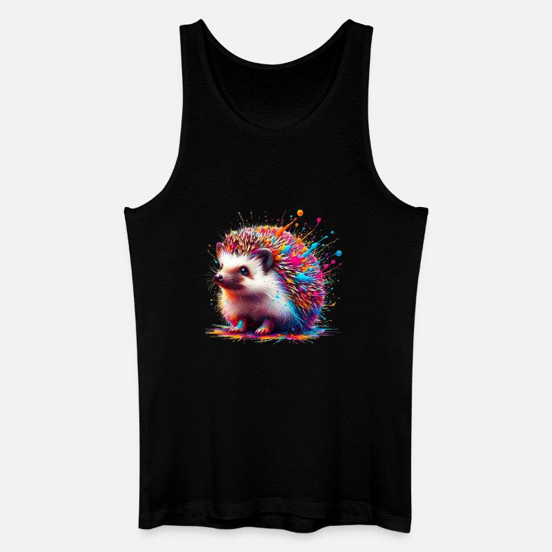 Igel - Männer Bio Tank Top - Schwarz