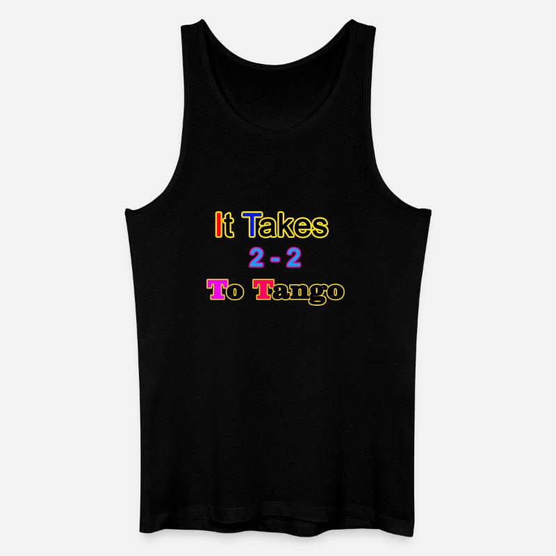 Es braucht 2 zum Tango - Männer Bio Tank Top - Schwarz