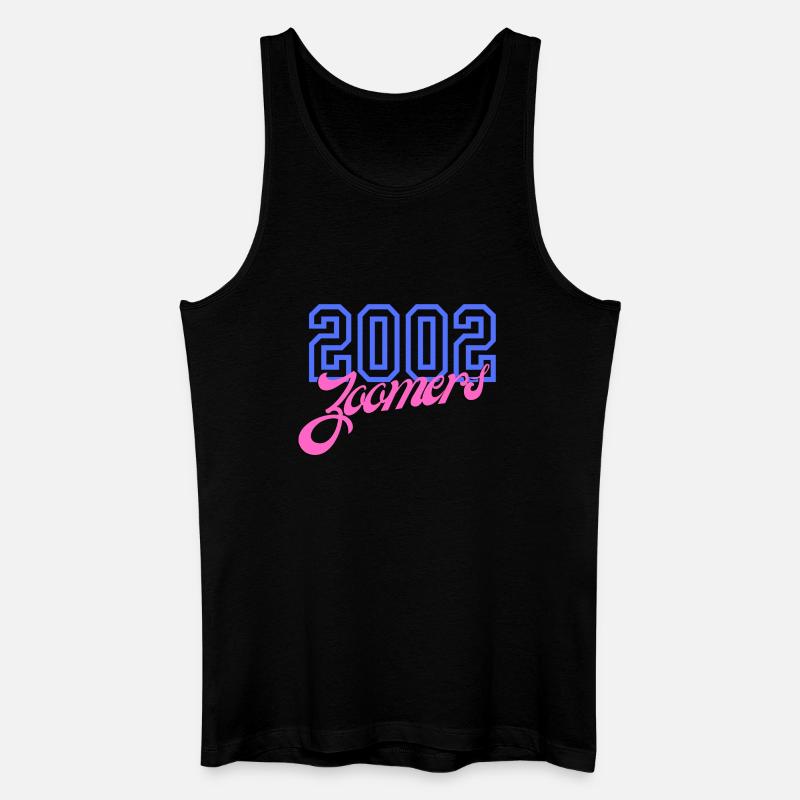 2002 Zoomers Sommer Retro Gradient Logo - Männer Bio Tank Top - Schwarz