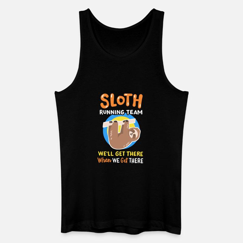 Faultier-Laufteam - Männer Bio Tank Top - Schwarz