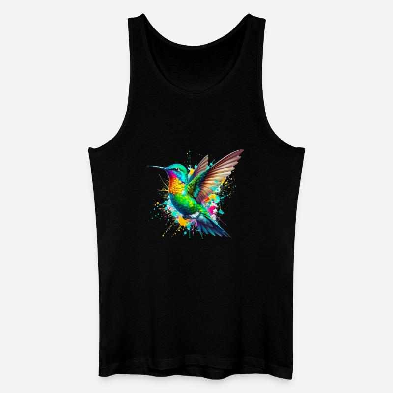 Kolibri - Männer Bio Tank Top - Schwarz