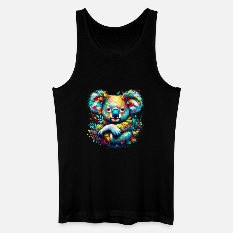Koala - Männer Bio Tank Top - Schwarz