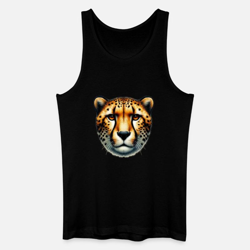 Gepard - Männer Bio Tank Top - Schwarz