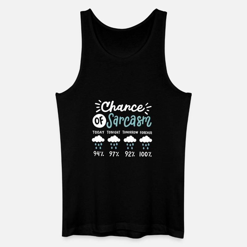 Sarkasmus sarkastischer Humor - Männer Bio Tank Top - Schwarz