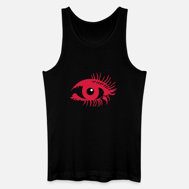 Auge Make up - Männer Bio Tank Top - Schwarz